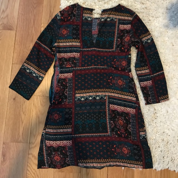 Abercromie & Fitch 3/4 sleeve printed dress size s - Picture 3 of 6